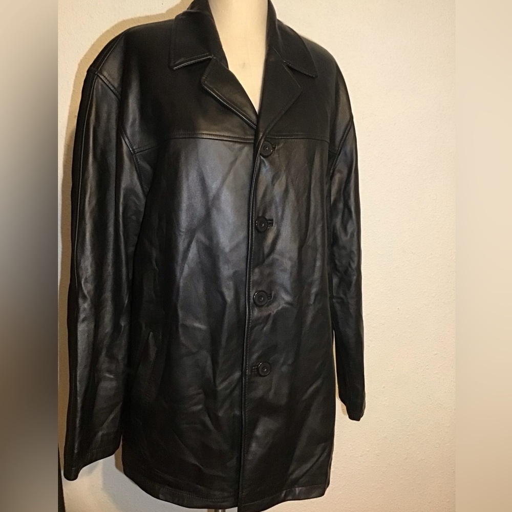 Rosleen black leather jacket size XL